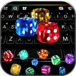 neon dice gravity keyboard bac android application logo